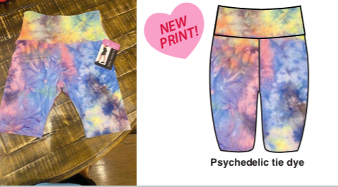 SUZETTE  Psychedelic tie dye biker short