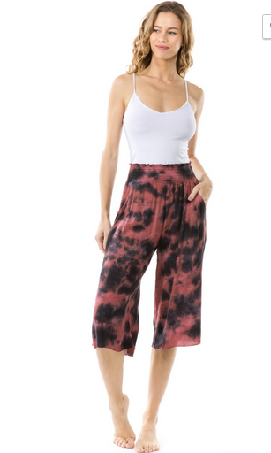 TYE DYE GAUCHO PANTS