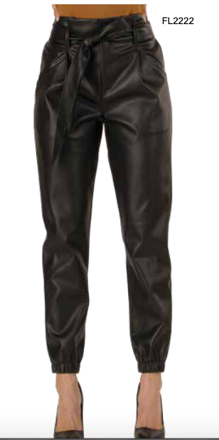 ELAN BLACK "LEATHER" PANTS