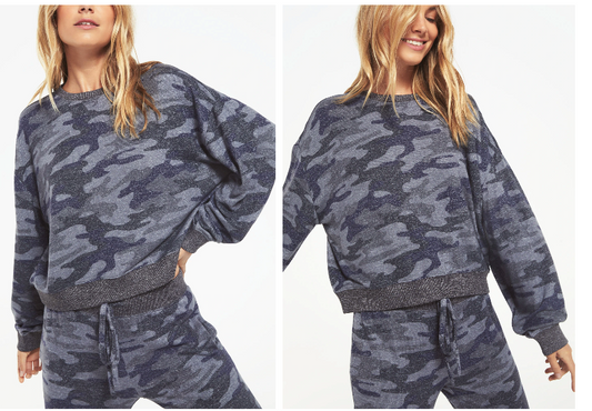 Z SUPPLY NOA CAMO MARLED TOP