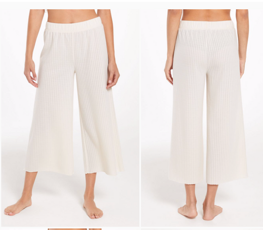 Z SUPPLY ISLAND RIB CULOTTE IN BONE