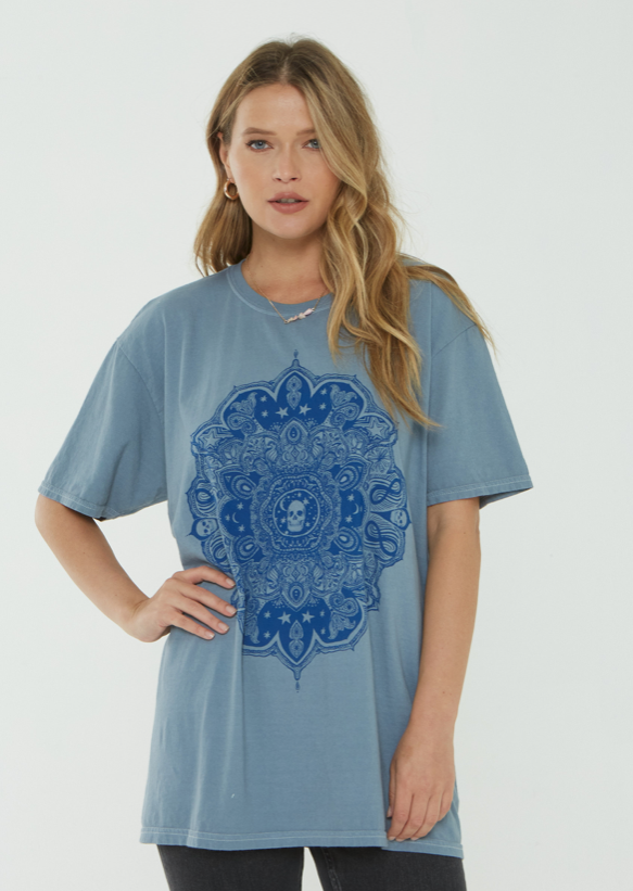 PROJECT SOCIAL T SKULL BANDANA OVERSIZED TEE O/S