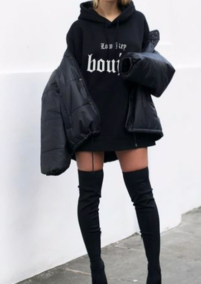 DRIX OVERSIZED HOODIE - Low Key Boujee O/S