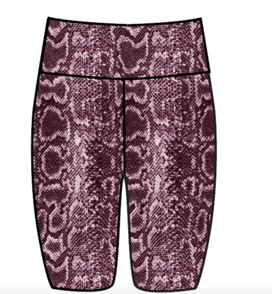 SUZETTE Yummy Python Biker Short IN MAUVE