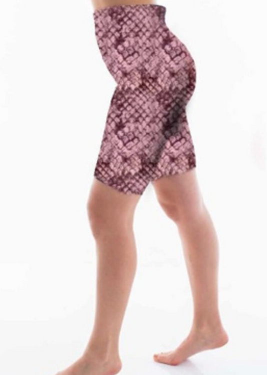 SUZETTE Mauve Snake Bike Short