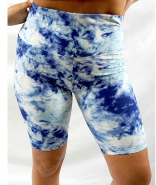 SUZETTE Blue Tie Dye Bike Short