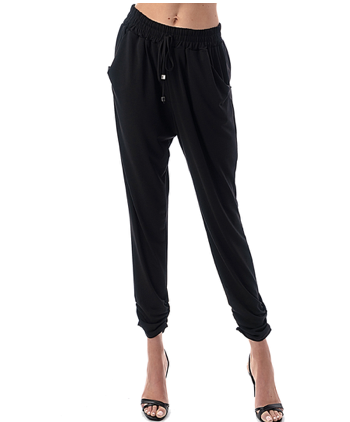 SOLID JOGGER PANTS IN BLACK