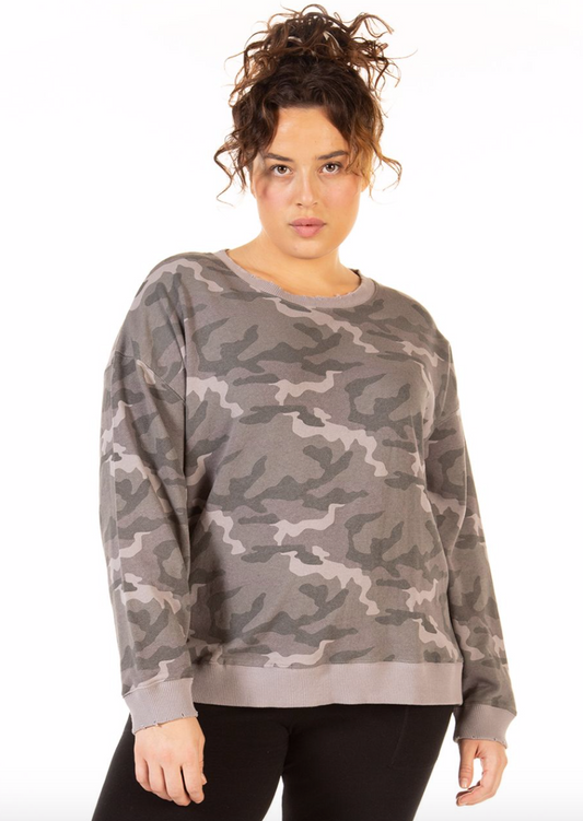 DEX S21 PLUS LS OVERSIZED CAMO PULLOVER