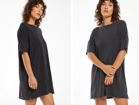 Z SUPPLY The Delta Slub Dress  IN WASHED BLACK