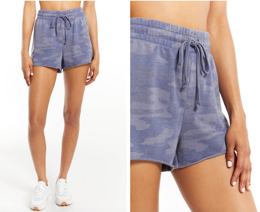 Z SUPPLY CAMO SPORTY SHORT IN CAMO DARK INDIGO