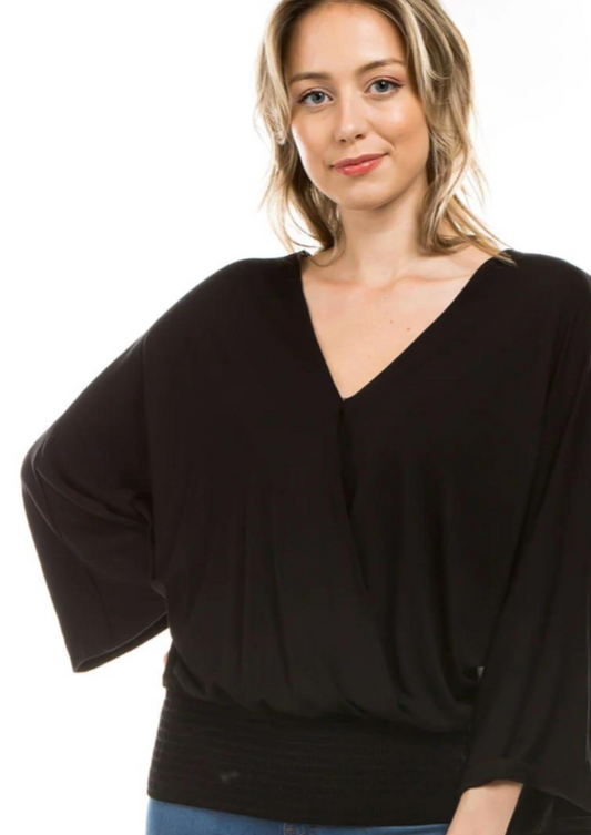 VAVA ACACIA SURPLUS TOP IN BLACK