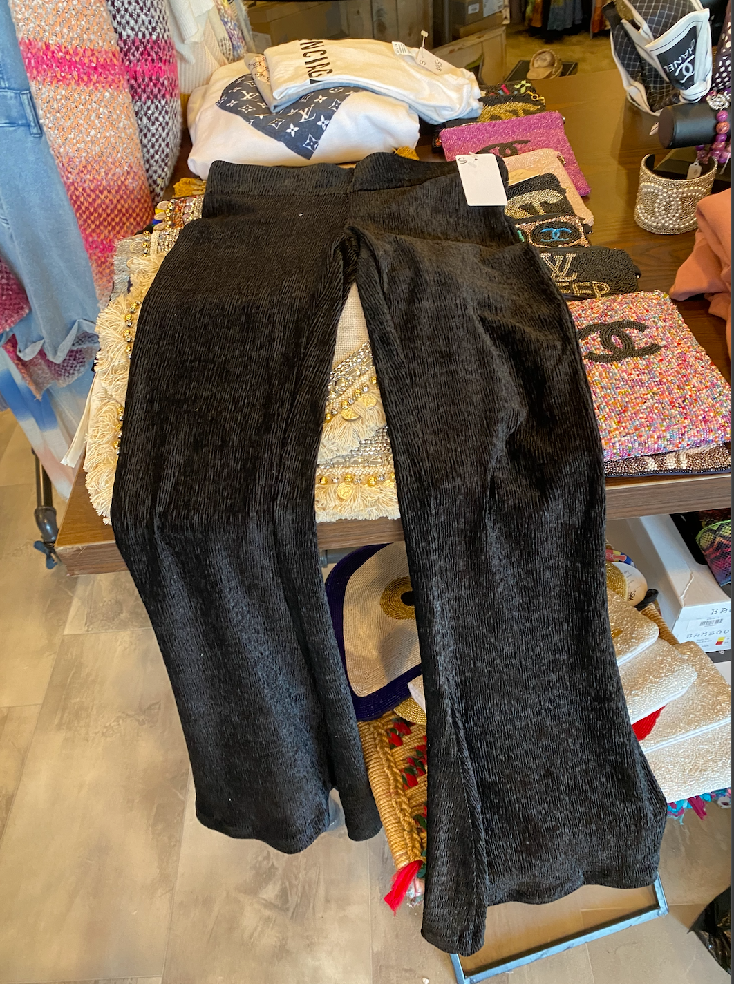 FREE PEOPLE CHARMING VELVET FLARE PANTS