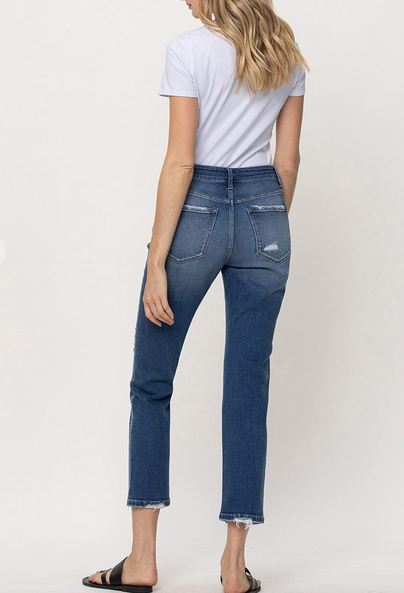 FLYING MONKEY DISTRESSED STRETCH BOYFRIEND JEANS