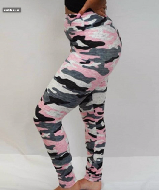 SUZETTE DISTRESSED CAMO LEGGINGS