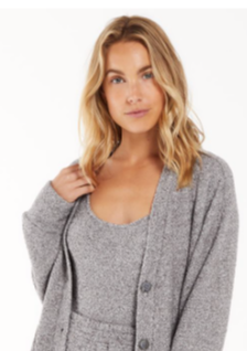 Z SUPPLY THE COZIEST CARDIGAN IN HEATHER SLATE