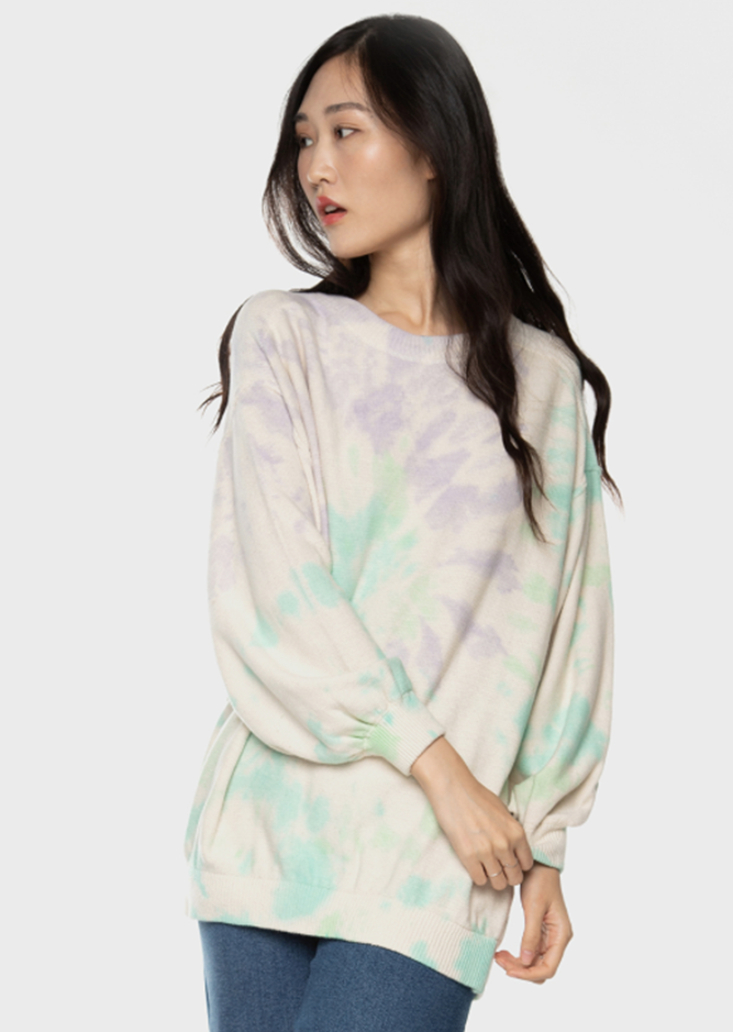 DEX SP22 DROP SHOULDER OVERSIZED SWEATER IN TYE DYE 1927001 D