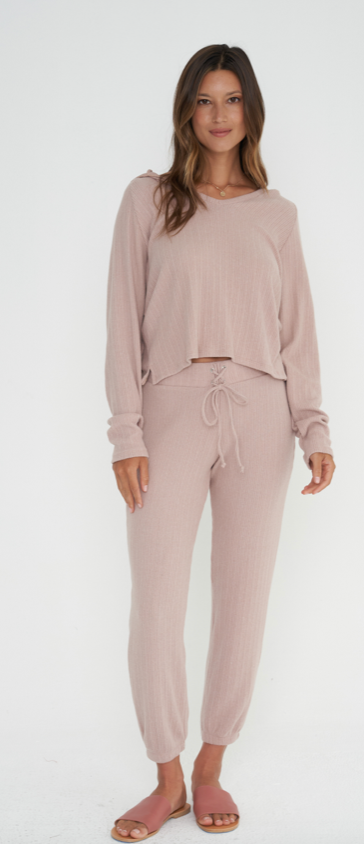 PROJECT SOCIAL T LOIRE COZY PANT IN MOJAVE MAUVE