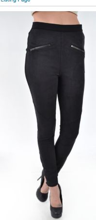 SNEAK PEAK  HIGH RISE PONTE SKINNY WITH ZIP BOTTOM SP-P8746SD