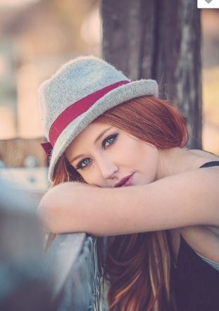 WOOL BLEND FEDORA  IN BLACK AND GREY