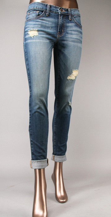 FLYING MONKEY Distressed Slim Boyfriend Denim Jean L7598