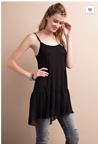 SPAGHETTI SLEEVE RAYON CHIFFON BOTTOM SLIPS, GOOD TO MAKE LAYER LOOK