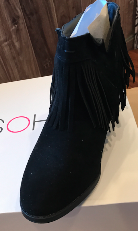 BLACK FRINGE BOOTIE