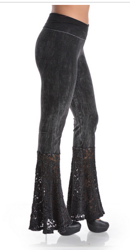LACE BLOCK YOGA PANTS