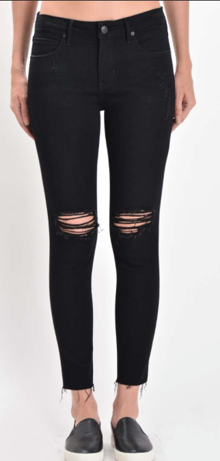 JUST BLACK DESTROYED SKINNY IN BLACK