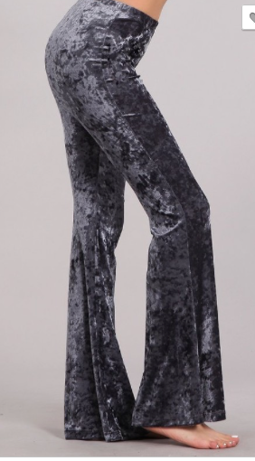 Ice velvet flare pants in GREY