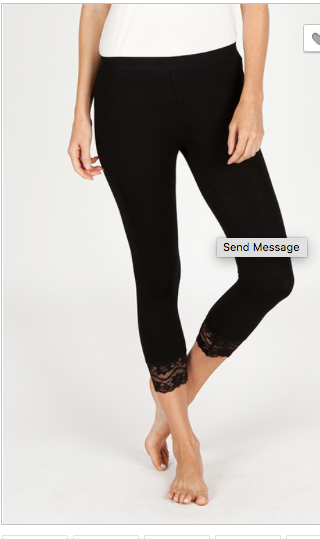 BLACK MID-CALF LEGGINGS
