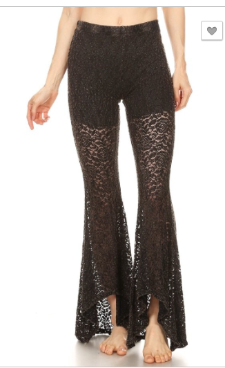 FLARE LACE HIGH LOW PANTS