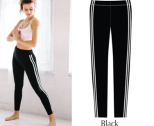 SUZETTE HW LEGGING WITH WIDE STRIPE