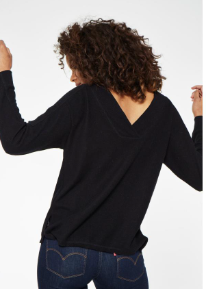 PROJECT SOCIAL T Ilana Cozy Back-V IN BLACK