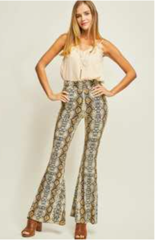REPTILE FLARED PANTS
