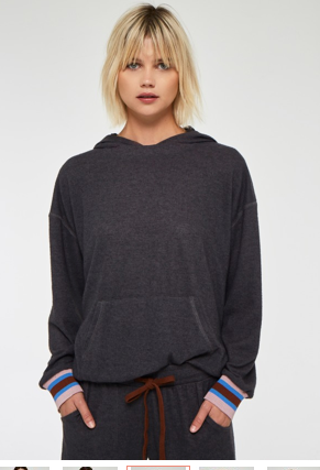 PROJECT SOCIAL T Finn Cozy Hoodie  IN CHARCOAL