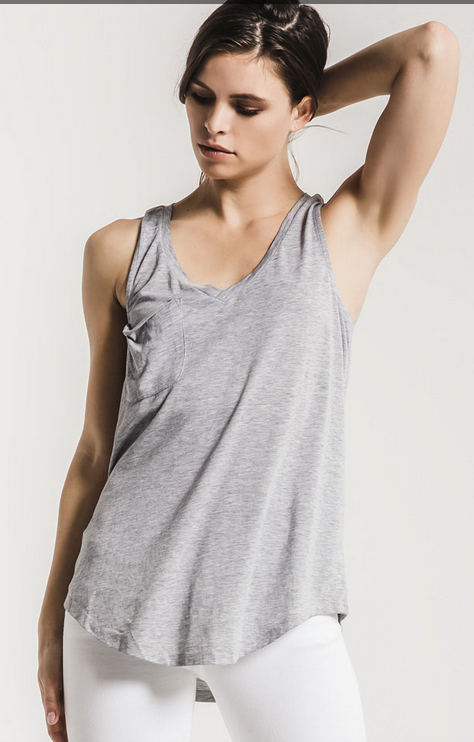 Z SUPPLY THE POCKET RACER TANK IN BLACK AND GREY AND WHITE AND SAGE