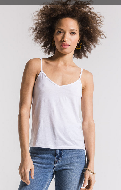 Z SUPPLY THE PERFECT CAMI IN BLACK , WHITE AND GREY