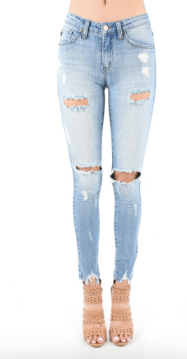 KAN CAN GEMMA MID RISE SUPER SKINNY JEAN