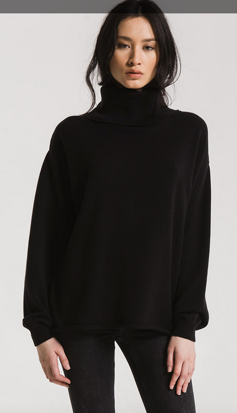 RAG POETS FORT GREENE SWEATER IN BLACK