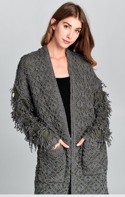 SHAGGY KNIT CARDIGAN