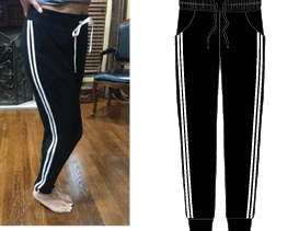 SUZETTE JOGGER WITH DOUBLE STRIPE