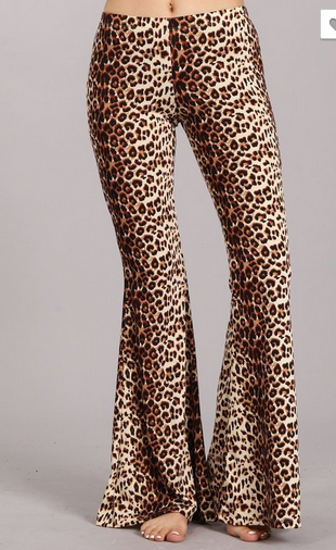 LEOPARD PRINT BELL BOTTOMS