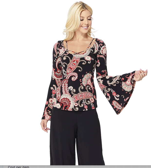 BERRI BELL SLEEVE TOP