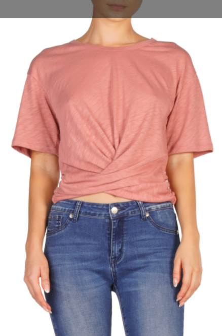 ELAN S20 Top Cross Frnt S/S IN WHITE