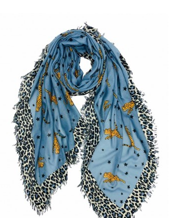 LEOPARD AND STAR SCARF