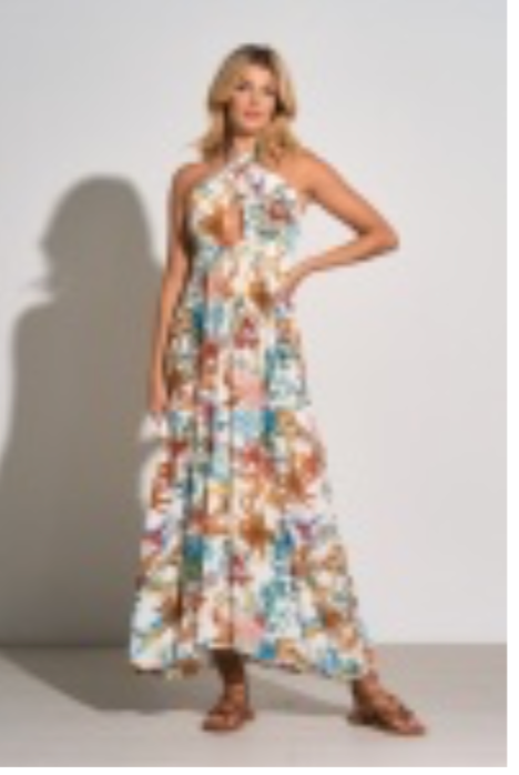 ELAN SP23 MAXI CRIS CROSS IN PARADISE PRINT