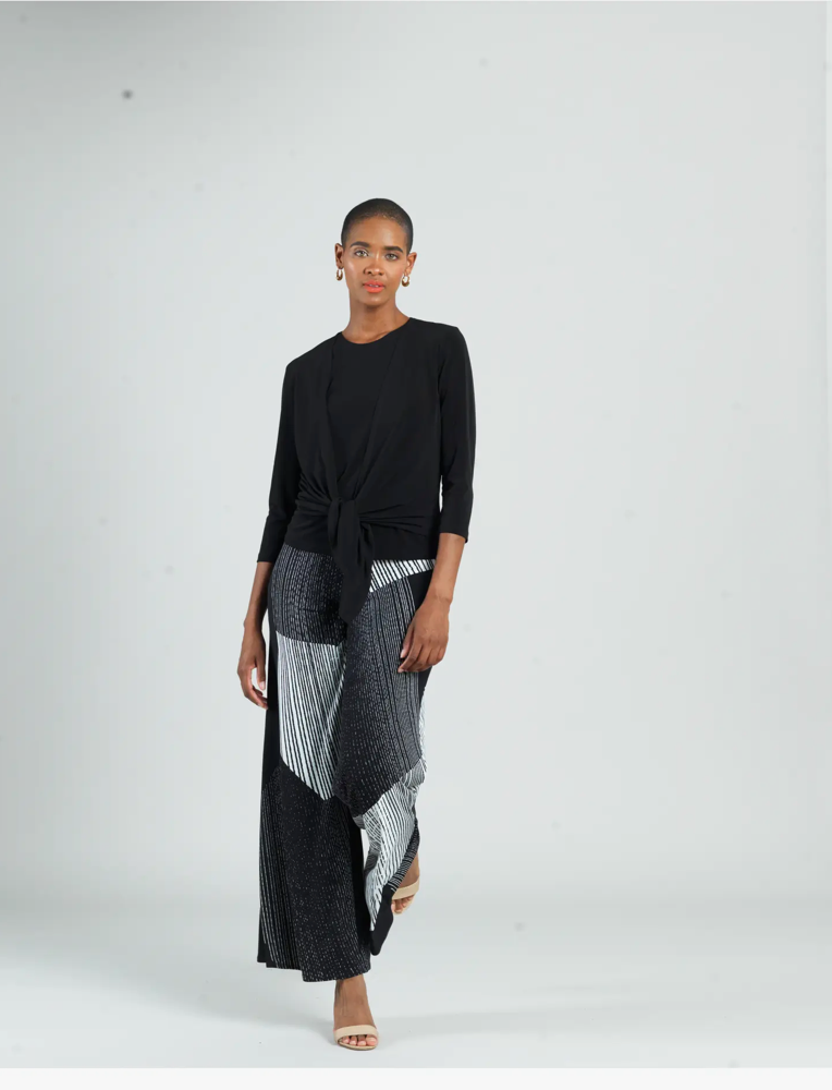 CLARA SUN WOO PALAZZO PANT IN BLACK AND WHITE