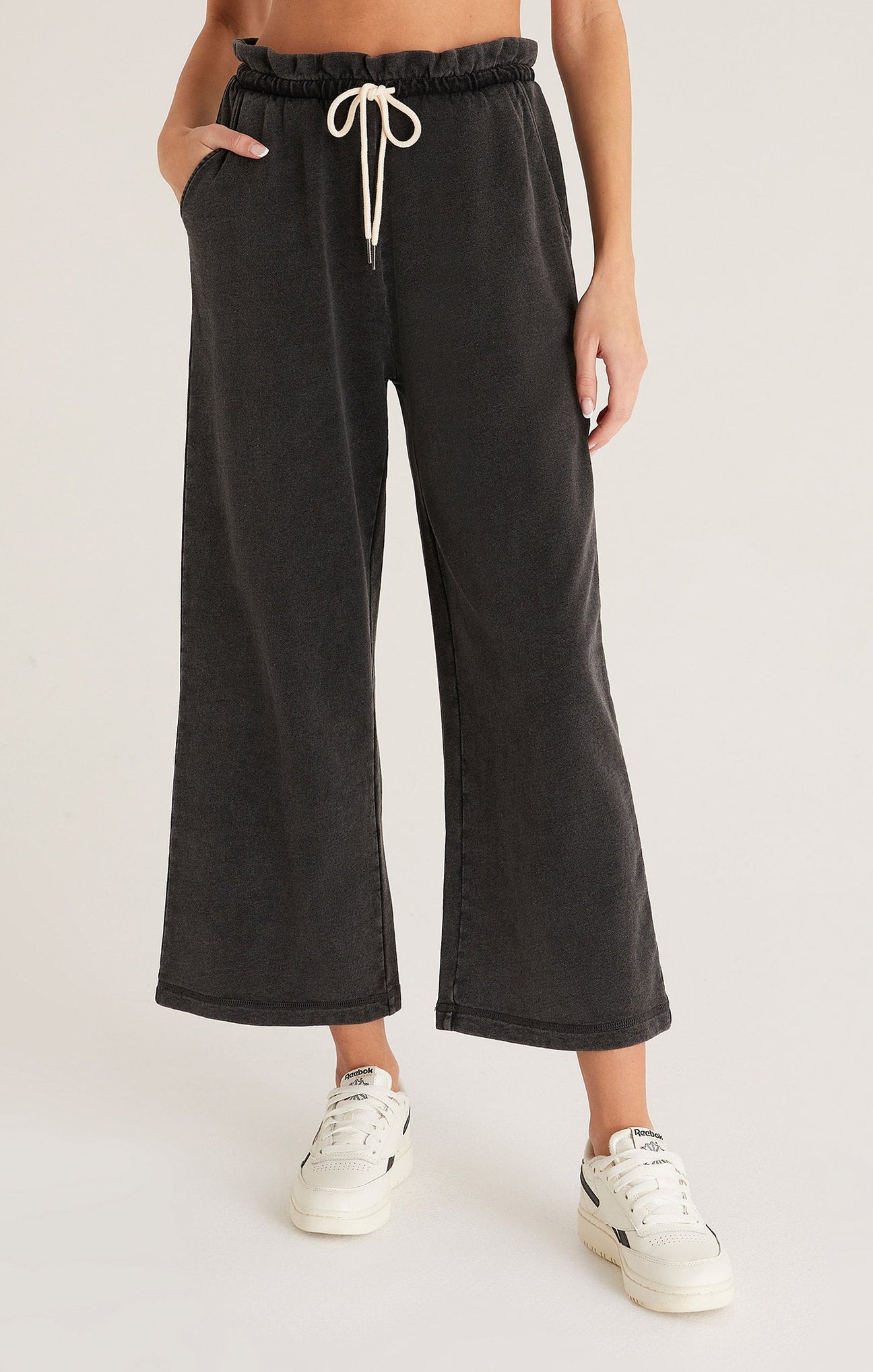 Z SUPPLY PEGGY KNIT DENIM PANT IN VINTAGE BLACK