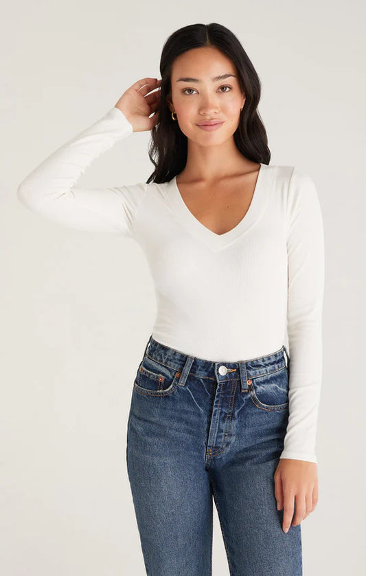 Z SUPPLY IZZY RIB V-NECK TOP