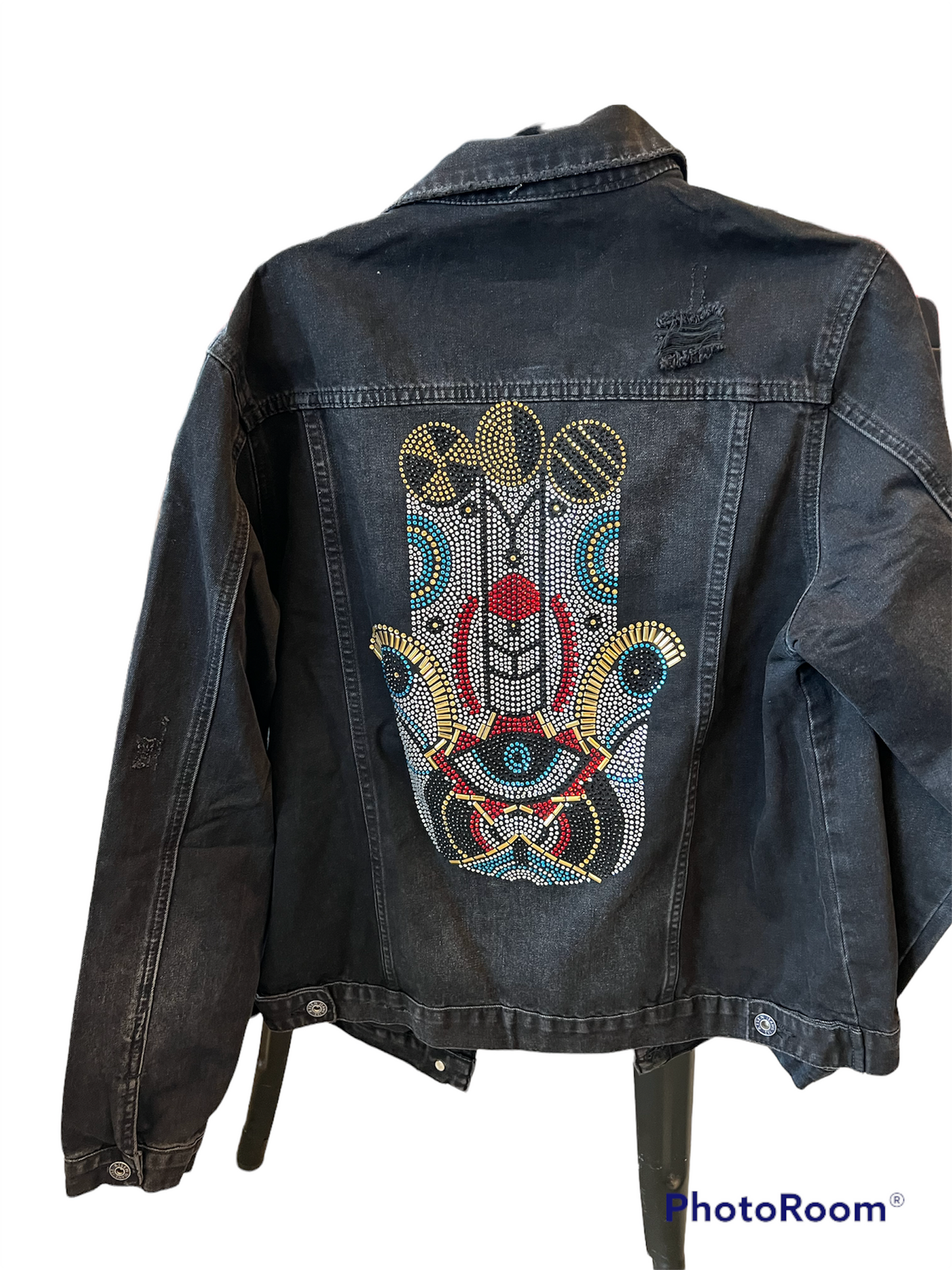 HAMSA BLACK DENIM JACKET